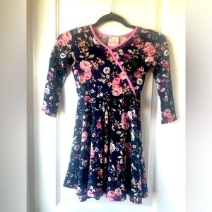 Boutique-Style Girls Flower Dress